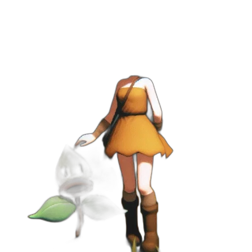 weapon, staff, dress, animal, concept art, pixel art, 3d render, fantasy art transparent PNG cut-out