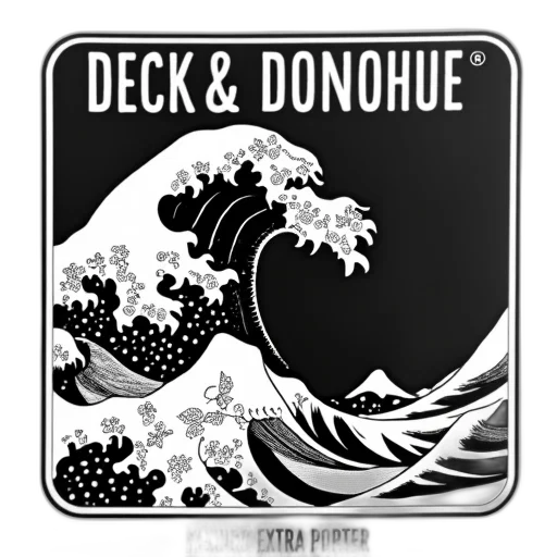 monochrome, black, white, label, text, deck, donohue, top transparent PNG cut-out