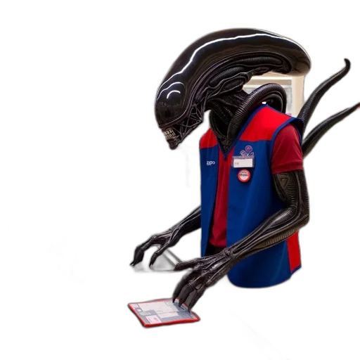 creature, robot, staff, animal, concept art, outer space, unusual, sight transparent PNG cut-out