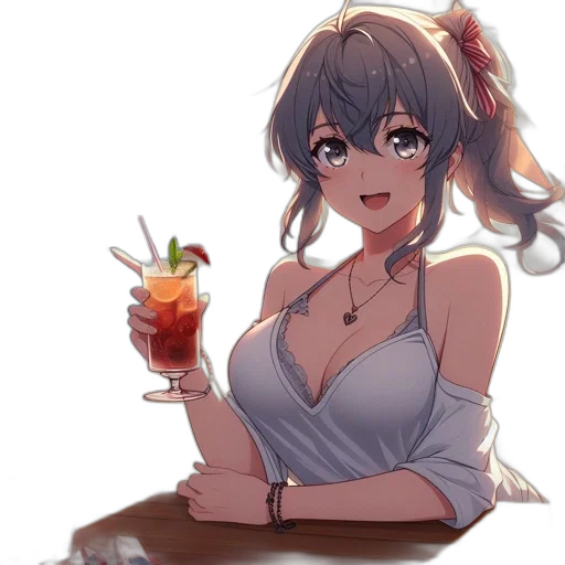 dress, food, staff, crown, anime, concept art, watercolor, cartoon transparent PNG cut-out