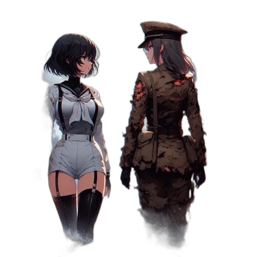 jacket, weapon, staff, dress, concept art, pixel art, fantasy art, comic book art transparent PNG cut-out