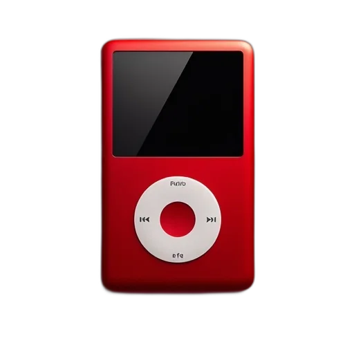red, modern, black, ipod, touch, screen, display, white transparent PNG cut-out