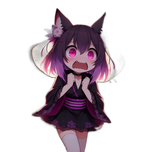 creature, staff, animal, dress, anime, pixel art, concept art, fantasy art transparent PNG cut-out