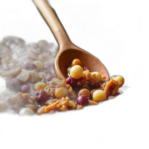 food, close-up, view, pan, filled, mixture, nuts, dried transparent PNG cut-out
