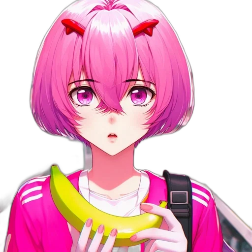 weapon, food, staff, jacket, anime, vaporwave, pixel art, cyberpunk transparent PNG cut-out