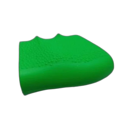 hat, umbrella, shoes, crown, 3d render, photorealistic, green, rubber transparent PNG cut-out