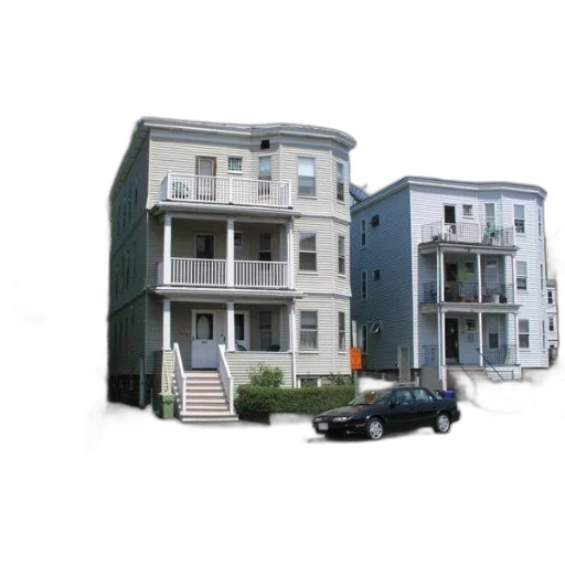 building, furniture, car, 3d render, photorealistic, concept art, city street, street transparent PNG cut-out