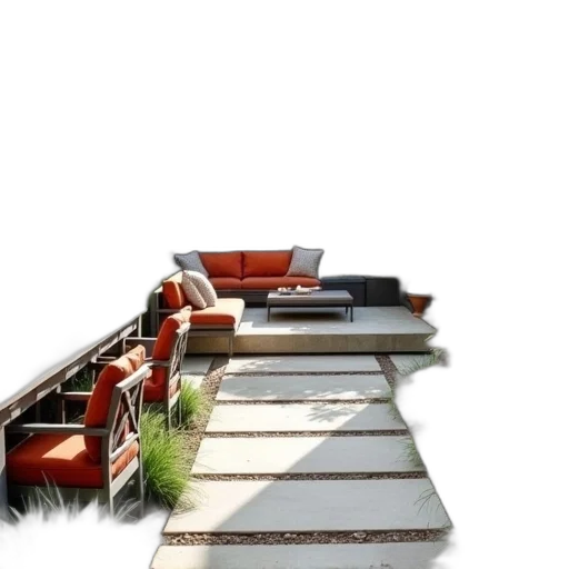 furniture, building, 3d render, photorealistic, concept art, pixel art, city street, snow transparent PNG cut-out