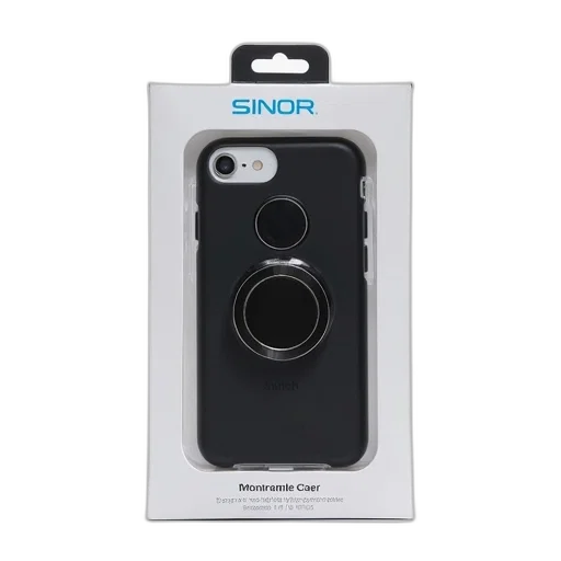 black, smartphone, case, built-in, car, mount, displayed, packaging transparent PNG cut-out