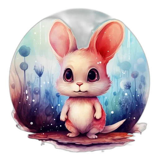 animal, creature, fantasy art, watercolor, concept art, photorealistic, illustration, features transparent PNG cut-out