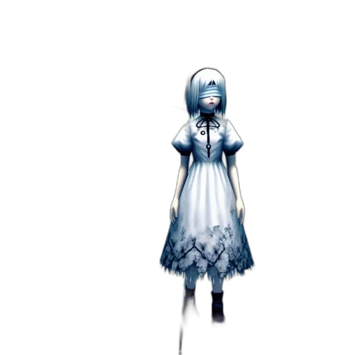 dress, staff, robot, bottle, concept art, pixel art, 3d render, watercolor transparent PNG cut-out
