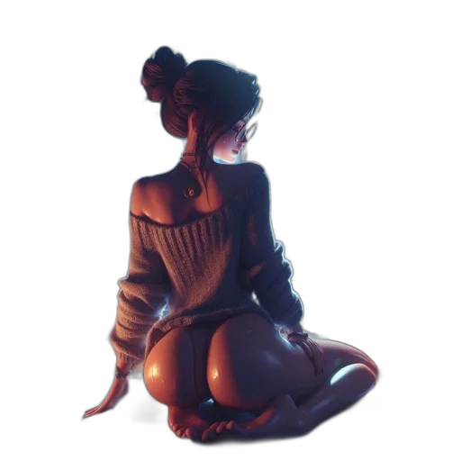 dress, staff, face, jacket, concept art, fantasy art, pixel art, anime transparent PNG cut-out