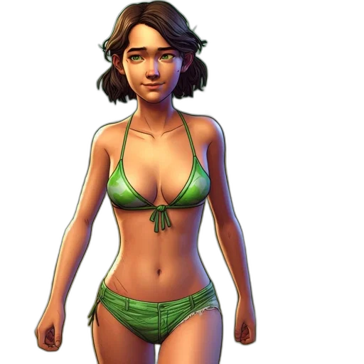 concept art, 3d render, fantasy art, photorealistic, green, illustration, portrays, woman transparent PNG cut-out