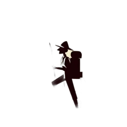 staff, umbrella, hat, weapon, cartoon, comic book art, concept art, pixel art transparent PNG cut-out
