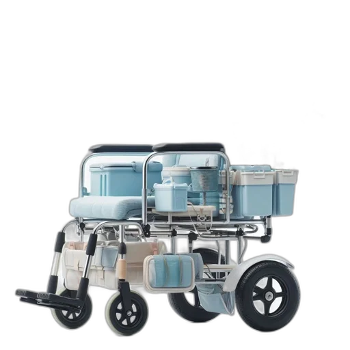 robot, car, weapon, 3d render, concept art, inventive, fish-centric, wheelchair transparent PNG cut-out