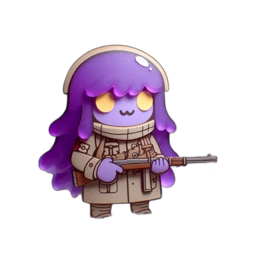 weapon, staff, jacket, pixel art, concept art, anime, cyberpunk, cartoon transparent PNG cut-out