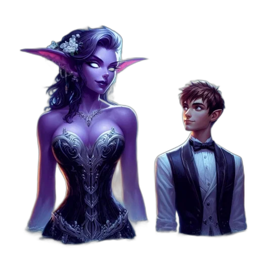 fantasy art, concept art, pixel art, comic book art, dark, blue, nighttime, fantasy transparent PNG cut-out