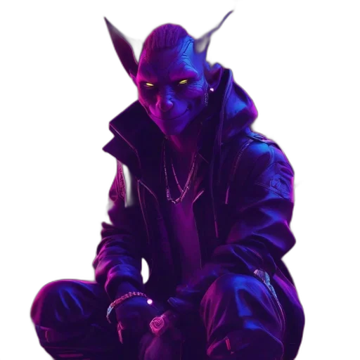 jacket, dragon, creature, staff, concept art, cyberpunk, fantasy art, vaporwave transparent PNG cut-out