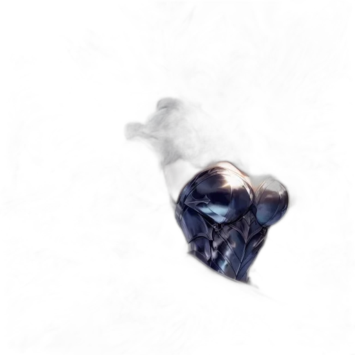 mask, face, creature, robot, concept art, photorealistic, snow, blue transparent PNG cut-out