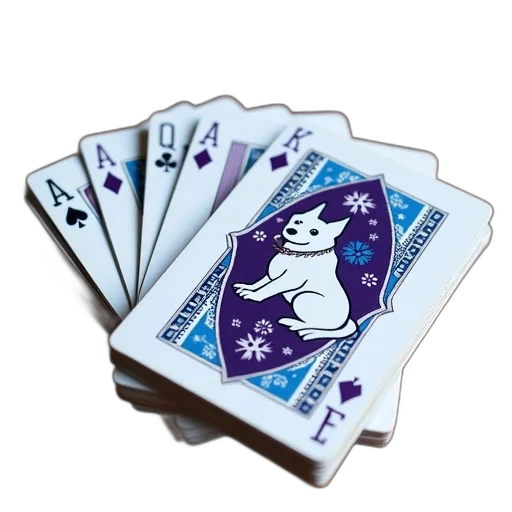 3d render, snow, stack, playing, cards, unique, design, back transparent PNG cut-out