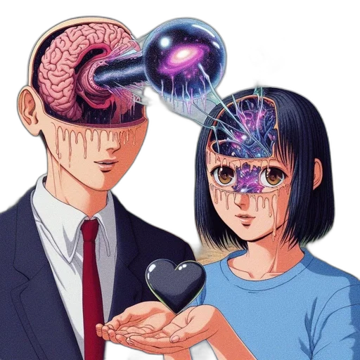 mask, robot, crown, face, vaporwave, cyberpunk, concept art, anime transparent PNG cut-out