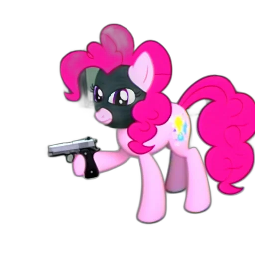 weapon, staff, animal, cartoon, concept art, vaporwave, pixel art, pinkie transparent PNG cut-out