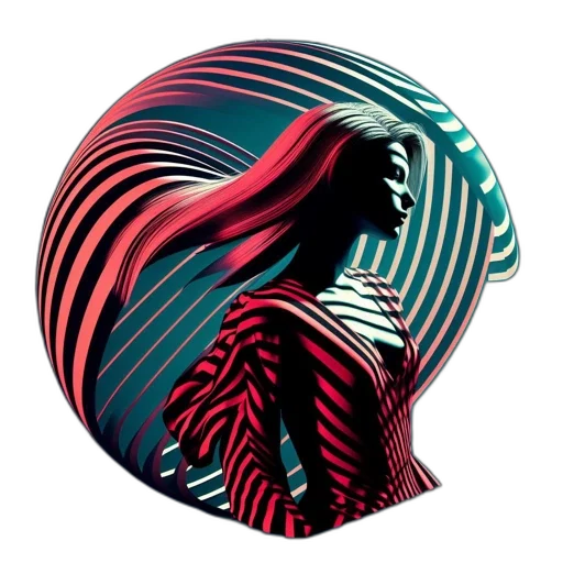 hat, mask, hair, crown, 3d render, vaporwave, photorealistic, concept art transparent PNG cut-out
