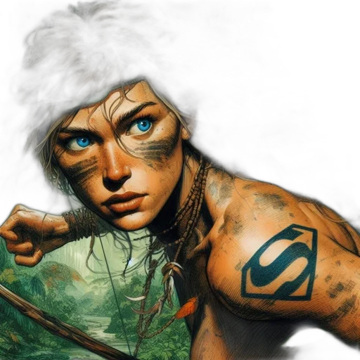 jewelry, face, weapon, creature, fantasy art, comic book art, concept art, photorealistic transparent PNG cut-out