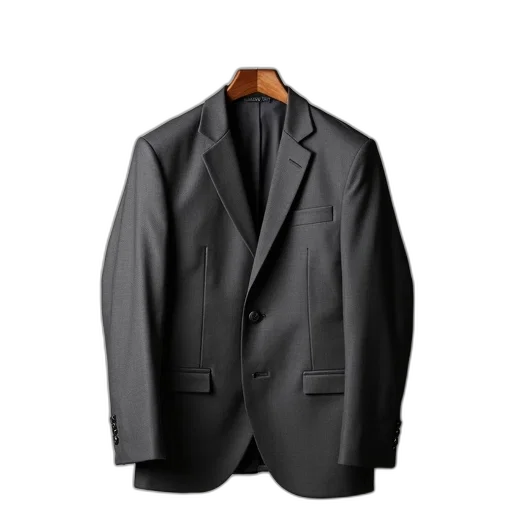 jacket, staff, dress, 3d render, dark, grey, business, suit transparent PNG cut-out