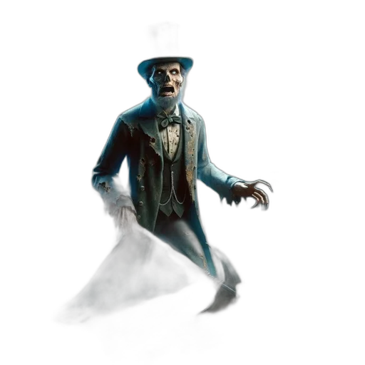 hat, mask, creature, staff, concept art, 3d render, fantasy art, comic book art transparent PNG cut-out