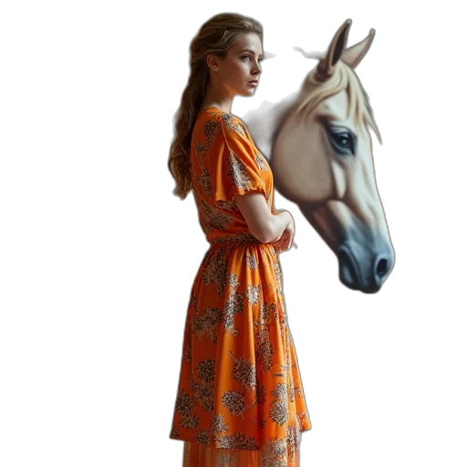 dress, animal, jewelry, staff transparent PNG cut-out