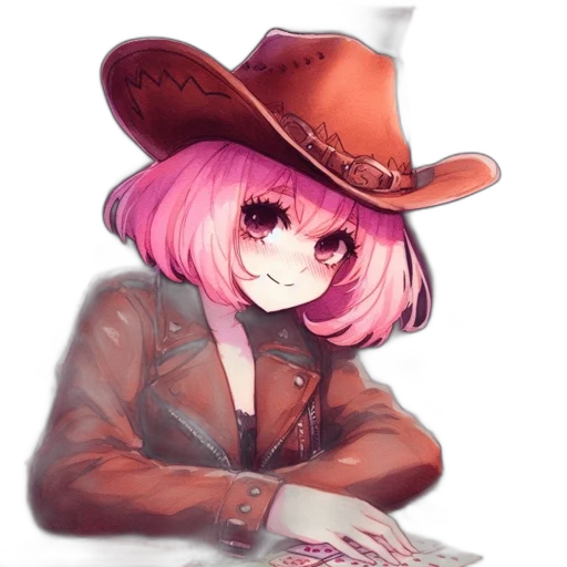 hat, jacket, weapon, staff, anime, pixel art, watercolor, concept art transparent PNG cut-out