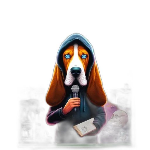 staff, jacket, animal, concept art, cartoon, fantasy art, photorealistic, image transparent PNG cut-out