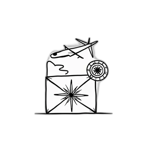 umbrella, furniture, flower, robot, concept art, cartoon, pixel art, monochrome transparent PNG cut-out
