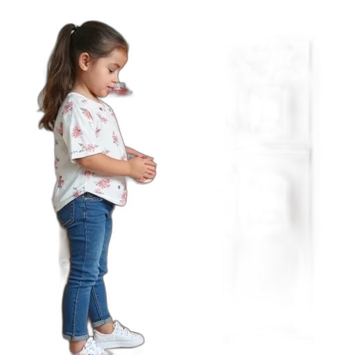 dress, jacket, shoes, photorealistic, 3d render, young, girl, standing transparent PNG cut-out