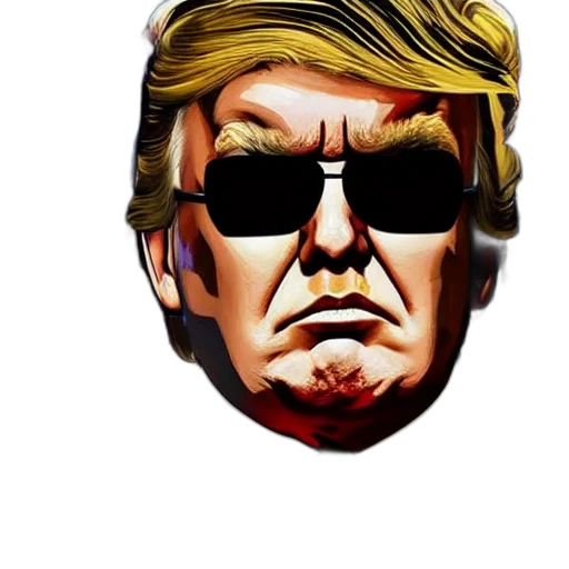 mask, face, cartoon, pixel art transparent PNG cut-out