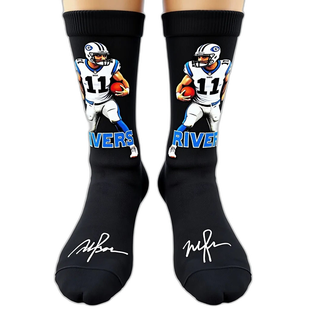 pair, black, white, socks, graphic, design, featuring, football transparent PNG cut-out