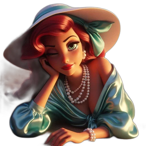 jewelry, dress, hat, crown, fantasy art, concept art, photorealistic, oil painting transparent PNG cut-out