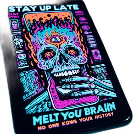 cyberpunk, neon lights, neon, vibrant, digital, art, device, features transparent PNG cut-out