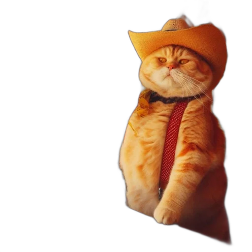 hat, staff, animal, jacket, photorealistic, 3d render, concept art, oil painting transparent PNG cut-out