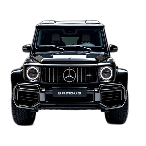 car, photorealistic, 3d render, brabus transparent PNG cut-out