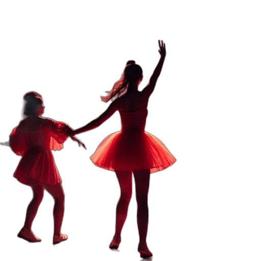 dress, 3d render, red, glee transparent PNG cut-out