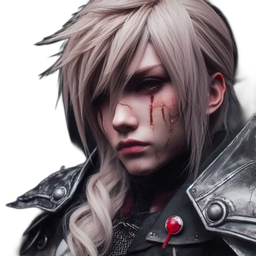 face, weapon, sword, concept art, fantasy art, photorealistic, 3d render, dark transparent PNG cut-out