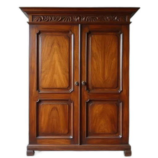 furniture, english, walnut, wardrobe transparent PNG cut-out
