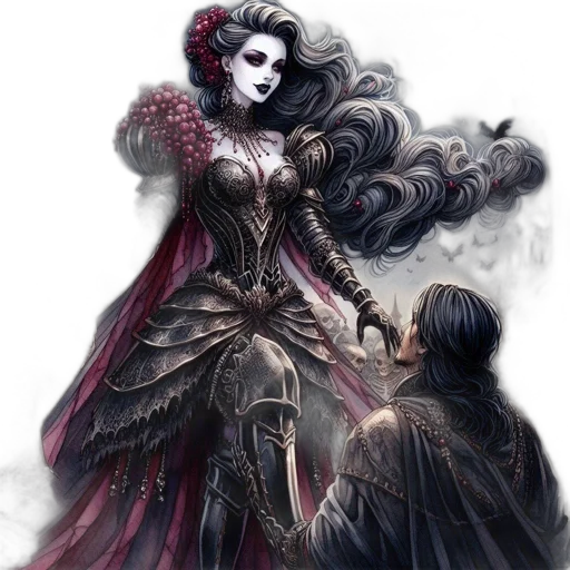 dress, crown, fantasy art, concept art, comic book art, photorealistic, forest, fire transparent PNG cut-out