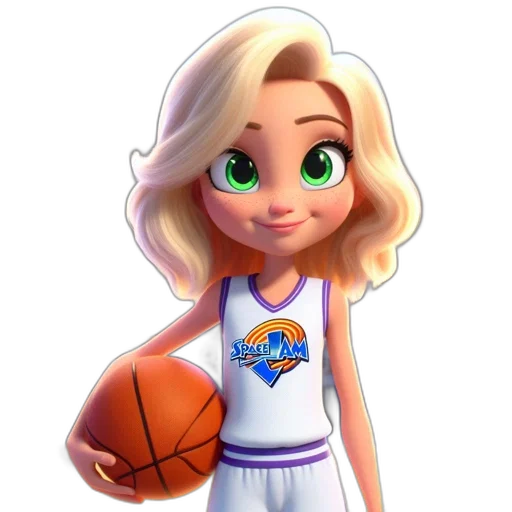 cartoon, 3d render, concept art, fantasy art, blonde-haired, female, animated, character transparent PNG cut-out