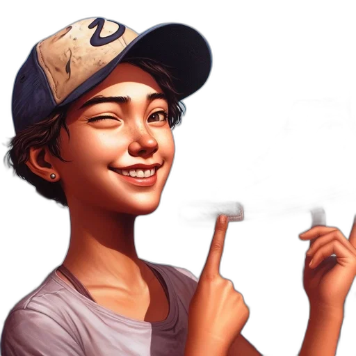 hat, weapon, photorealistic, concept art, 3d render, pixel art, smiling, young transparent PNG cut-out