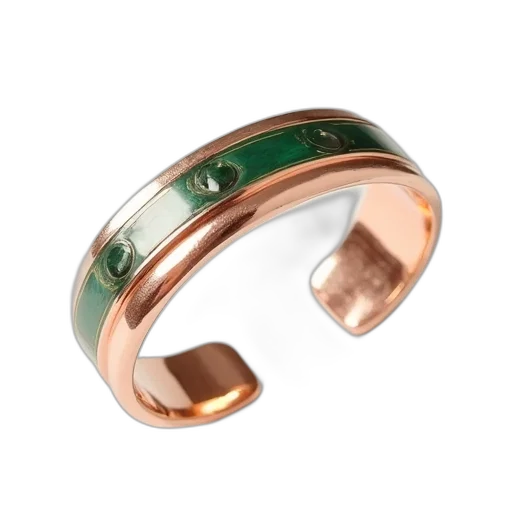 jewelry, green, two, tone, rose, gold, cuff, bangle transparent PNG cut-out