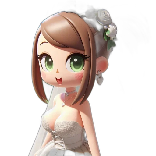 dress, staff, face, jewelry, 3d render, concept art, pixel art, photorealistic transparent PNG cut-out