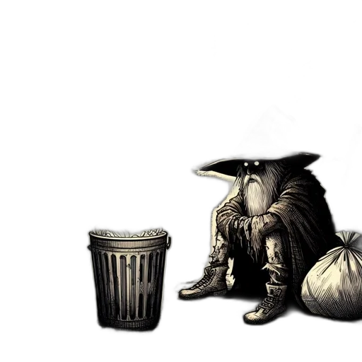 hat, food, robot, mask, concept art, pixel art, comic book art, fantasy art transparent PNG cut-out